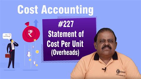 Statement Of Cost Per Unit Overheads Cost Accounting Youtube