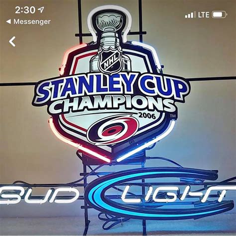 Carolina Hurricanes Stanley Cup Bud Light Neon Sign Sports Neon Light