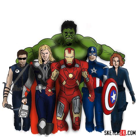 How To Draw The Avengers From The 2012 Film A Step By Step Guide