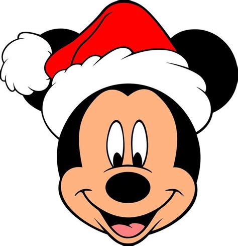 Mickey Mouse And Friends Christmas Head Svg File In 2020 Mickey Mouse