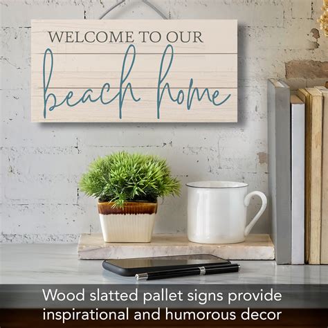 Welcome Beach Home Slatted Pallet Sign 12 X 6 Conimar Group