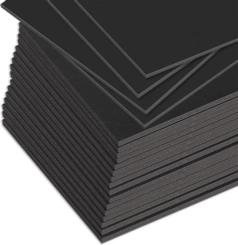 Losyhu 20 Pack 12x165 Black Foam Board 15 Thick A3