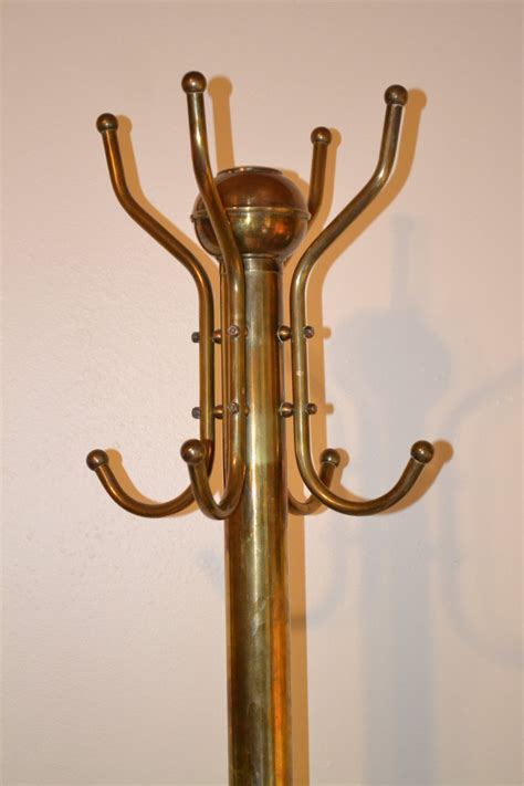 Vintage Brass Coat Rack Hat Rack Tall Antique Panchosporch Etsy
