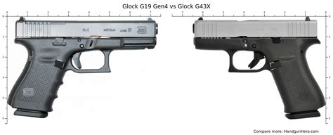 Glock G Gen Vs Glock G X Size Comparison Handgun Hero Porn Sex