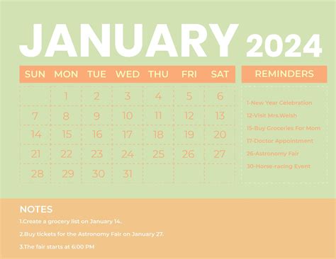 Printable January 2024 Monthly Calendar In Eps Illustrator  Word