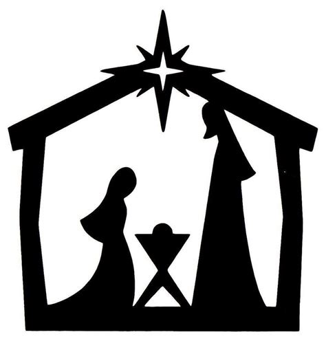 Nativity Scene Black And White Free Download On Clipartmag