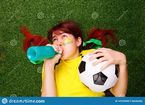 Soccer Fans Support Their Team And Celebrate Goal Stock Image Image