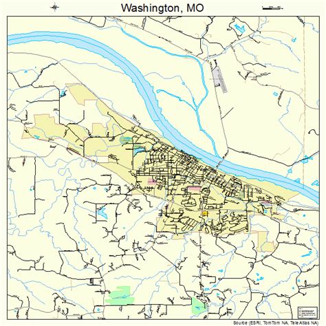 Washington Missouri Street Map 2977416