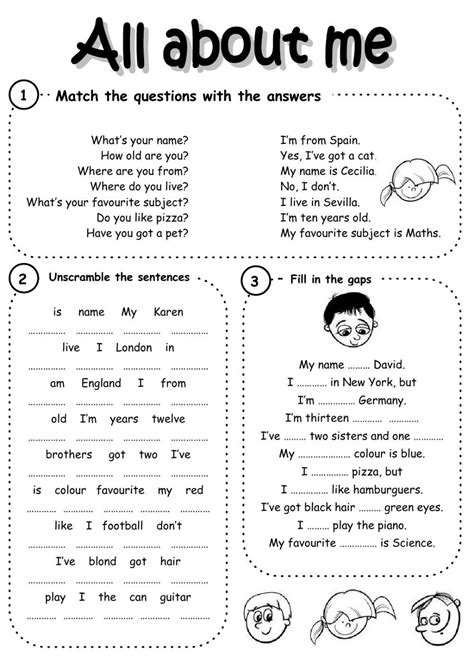 Introducing Yourself Interactive And Downloadable Worksheet You Can Do