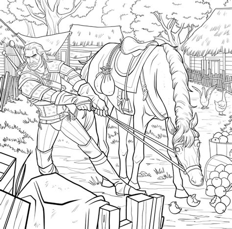 The Witcher Gets Adult Coloring Book Adaptation Allgamers