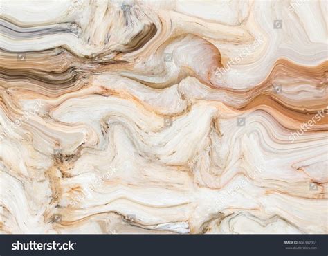 Brown White Marble Texture Pattern Backgroundwave Stock Illustration