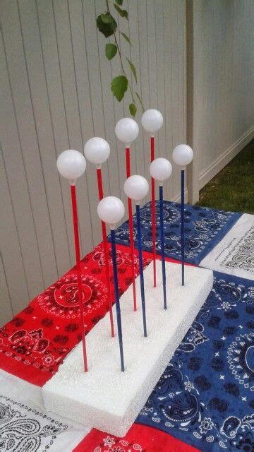 Easy Homemade Carnival Game Wooden Dowell Straw Golf Tee Ping Pong