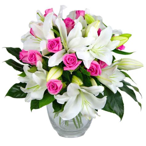 Rose And Lily Bouquet Fresh Flowers For Next Day Flower Delivery From