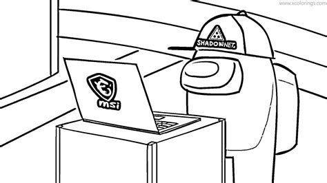 The action takes place on a spaceship. Among Us Coloring Pages Work with Laptop - XColorings.com