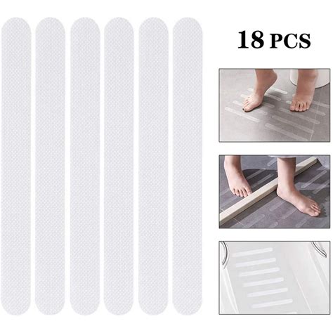 Vonter 18 Pcs Anti Slip Safety Bathtub Stickers Non Slip Shower Strips