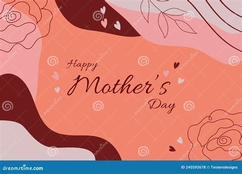 Happy Mother S Day Vector Greeting Cards Set With Beautiful Flowers And