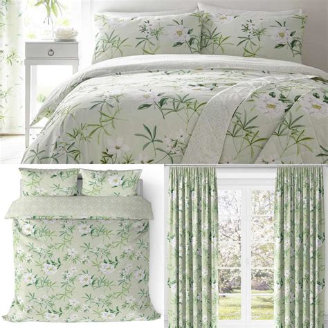 Green Duvet Covers Floral Leaf Reversible Cotton Blend Quilt Cover