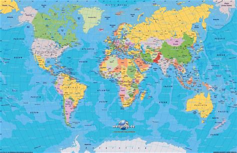 Detailed World Map In English