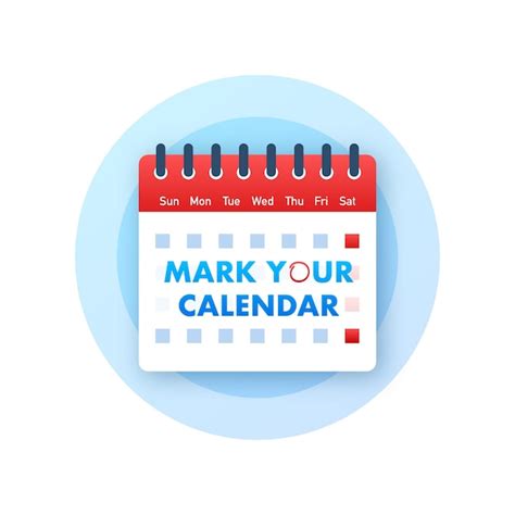 Premium Vector Mark Your Calendar For Landing Page Design Calendar