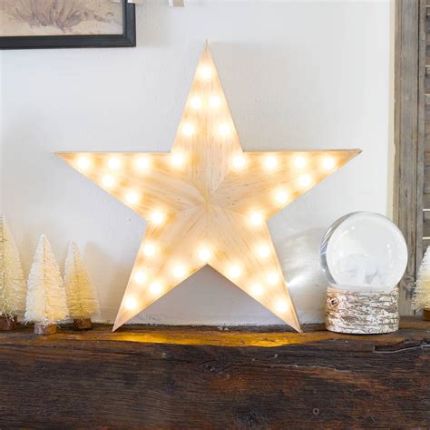 Wooden Led Star Light By All Things Brighton Beautiful