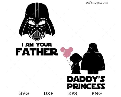 Darth Vader Daddys Princess Svg Dxf Eps Png Cut Files