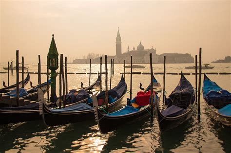Venice Gondolas Sunrise Free Photo On Pixabay