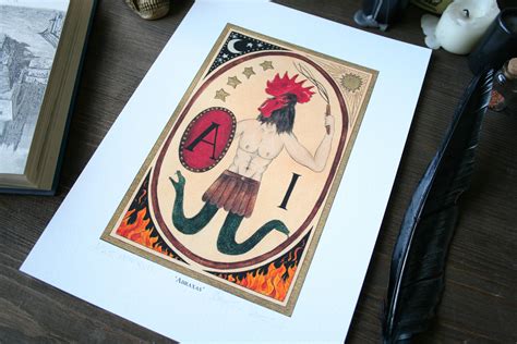 Abraxas A4 Fine Art Print Demon Satanic Gnostic Etsy