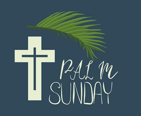 Premium Vector A Christian Palm Sunday Religious Holiday With Palm