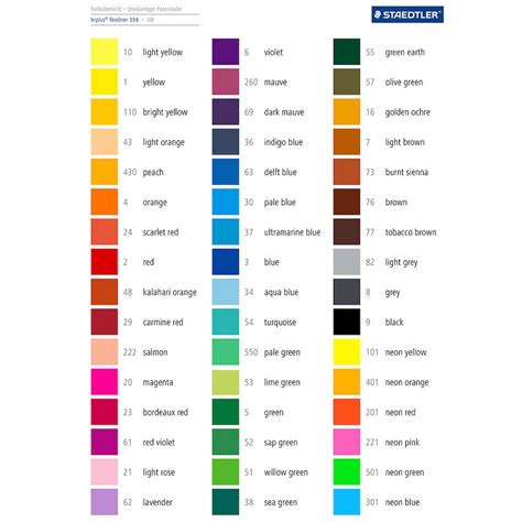 √ Neon Color List