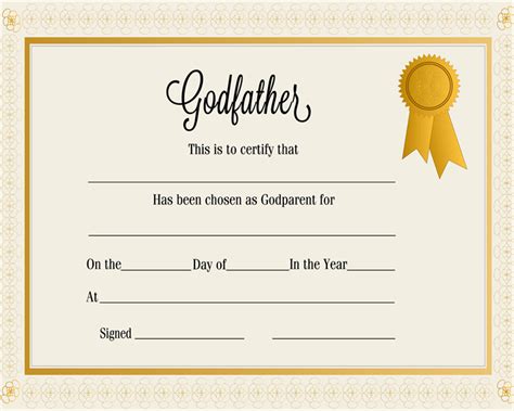 Personalised Christening Baptism Naming Day Godfather