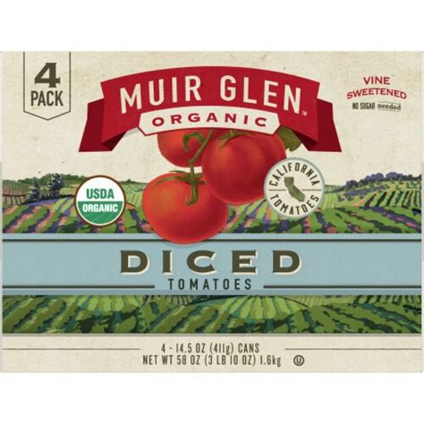Muir Glen Organic Diced Tomatoes 4 Ct 145 Oz Kroger
