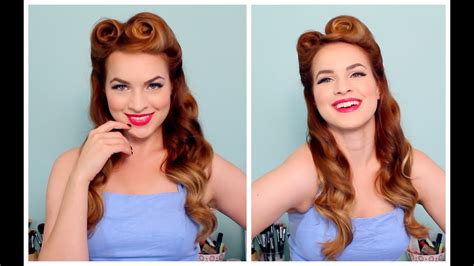 1940s 50s Pinup Hair And Makeup Youtube