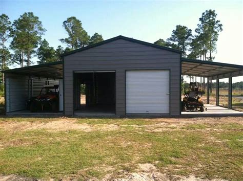 Garage W Lean To Outdoor Structures New Homes Outdoor