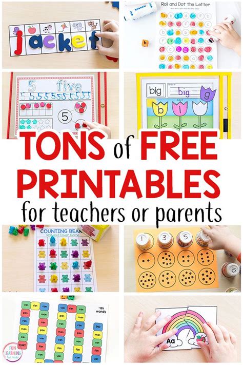free printable activities for kids free preschool printables