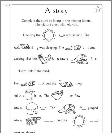 Story Writing For Kids Worksheets