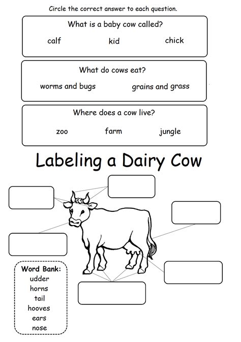 Why Are Cows So Good At Math Worksheet Printable Worksheets For Kids Math
