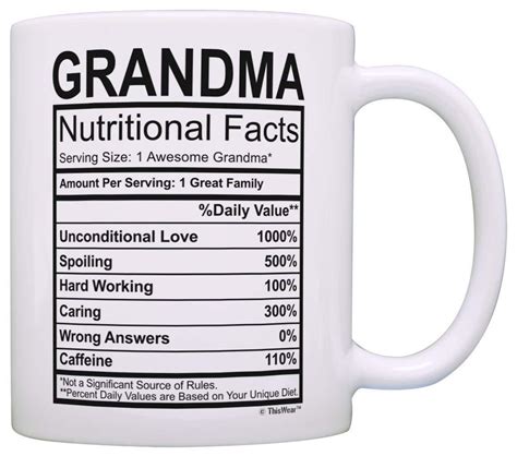Maybe you would like to learn more about one of these? Mothers Day Gifts For Grandma Nutritional Facts Label ...