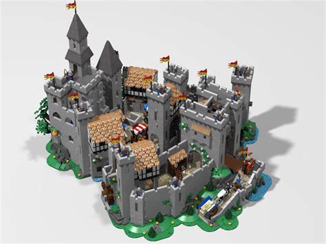 Lego Moc Extended Lion Knights Castle By Elvarim Rebrickable Build