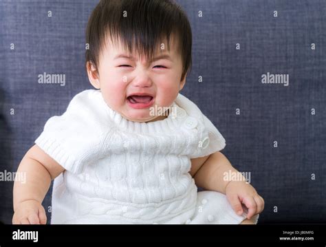 Asian Baby Crying Stock Photo Alamy