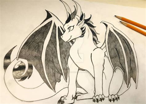 Baby Dragon Pencil Drawing By Aurrialight On Deviantart