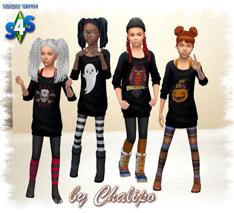 Halloween 2020 Kids Dress By Chalipo At All 4 Sims Sims 4 Updates
