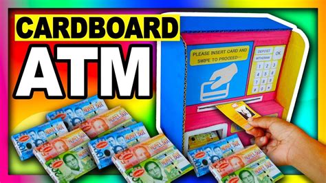 how to make cardboard atm easy diy youtube