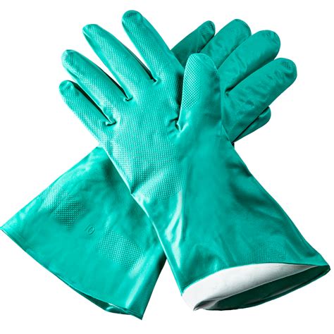 Green Nitrile Lined Chemical Safety Gloves Axiom Marketing