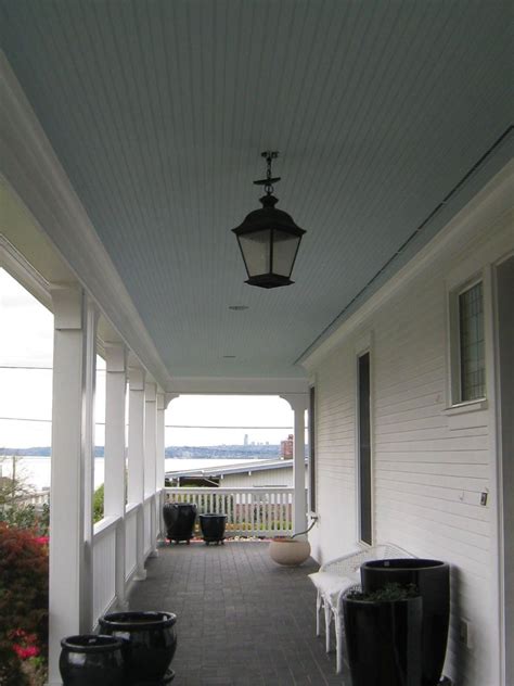 Beaded Vinyl Soffit Porch Ceiling Panels In 2020 Blue Porch Ceiling