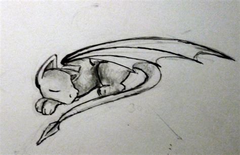 Sleeping Baby Dragon Drawing Draken Tekeningen Maan Tekening Schattig