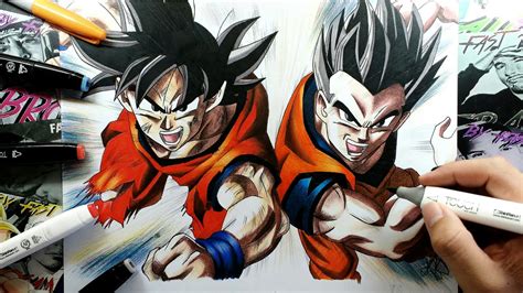 So here is the english version. Dibujo de Goku y Gohan "Dragon Ball Super Ep 98. Ending 9" | By Steven Builes - YouTube