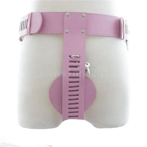 Lockable Female Adjustable Female Chastity Belt Device Leather Panty