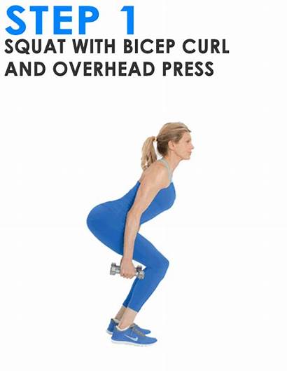 Press Curl Overhead Squat Bicep Minutes Workout
