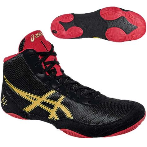 Asics Jb Elite V20 Wrestling Shoe Blackoly Goldred