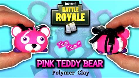Pink Teddy Bear Fortnite Polymer Clay Tutorial Oso De Arcilla Tutoriales Arcilla
